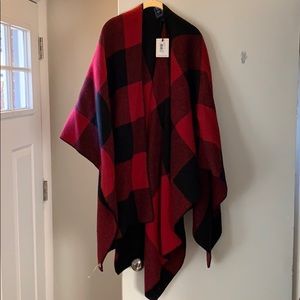 Woolrich buffalo plaid cape